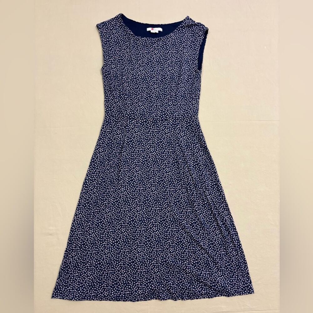 Boden Women's Dark Blue Mini Daisy Print Sleeveless Dress Size 6